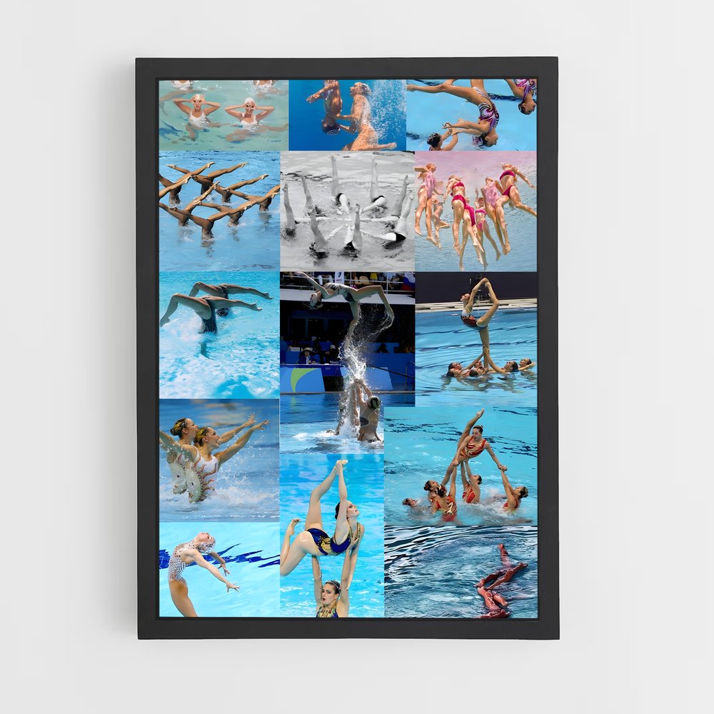 Poster Synchronized swimming synchronisation – affiche Natation synchronisée (vue 2)